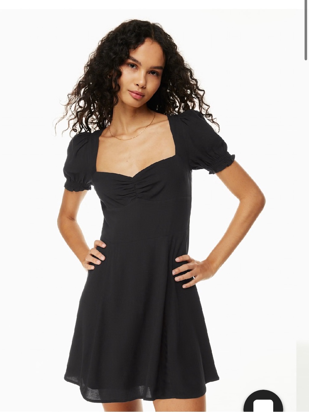 ✨ARITZIA | Sunday Best Black Puff Sleeve Mini Tinsley Dress Size - Size 4